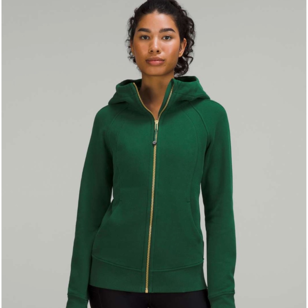 EUC Lululemon Scuba Full-Zip Hoodie - Everglade Green Sz 12